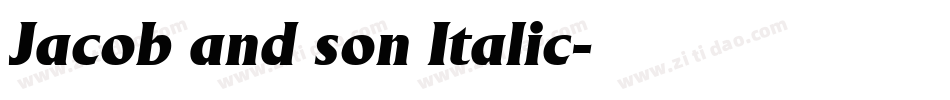 Jacob and son Italic字体转换